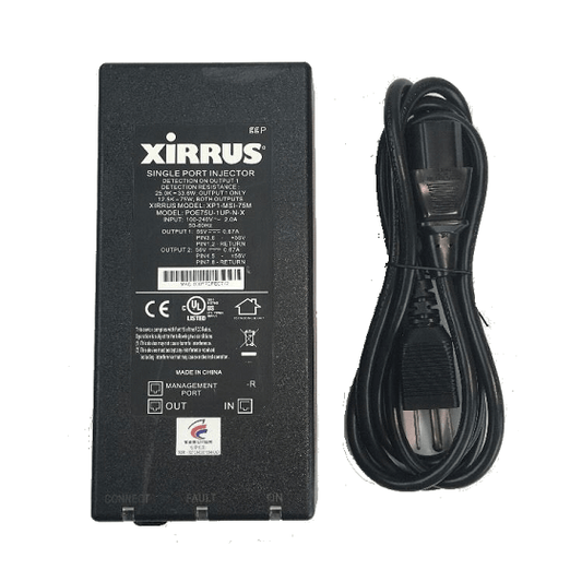 Xirrus 1 Port 75W PoE Injector - vnetwork