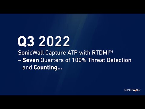 SonicWall Capture ATP Earns 100% Threat Detection Rating in ICSA Testing for 7th Quarter in a Row